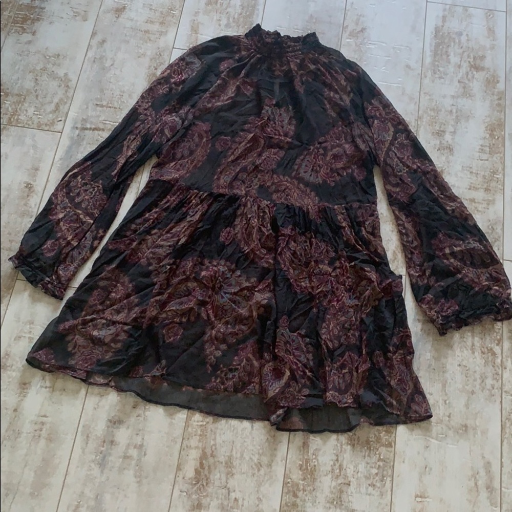 Free People Shirt Tunic Dress Large